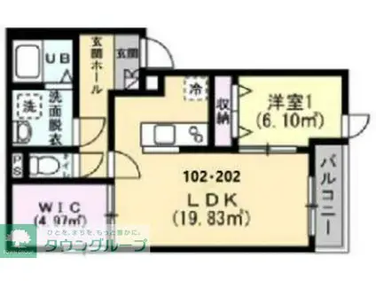 ルミエール(1SLDK/1階)の間取り写真