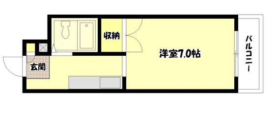 RMハイツ(1K/2階)の間取り写真