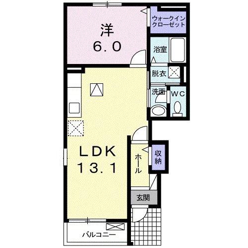 モデルノ パラッツオ(1LDK/1階)の間取り写真