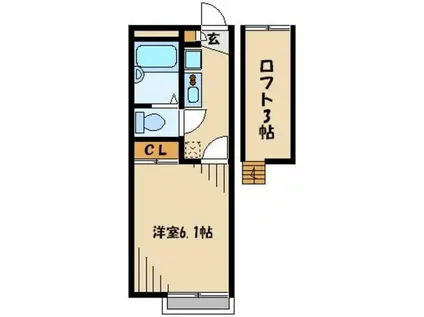 レオパレス南市場(1K/1階)の間取り写真