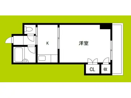 COLLECTION中崎I(1K/2階)の間取り写真