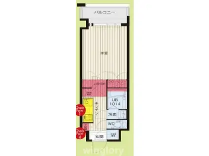 NO.88 MARINAGATE SUNS(1K/7階)の間取り写真