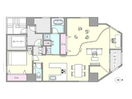 URBAN GREEN(1SLDK/6階)の間取り写真