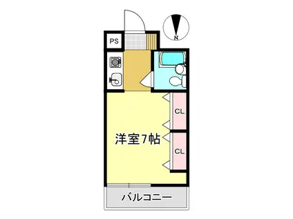 センチュリーせいき(ワンルーム/4階)の間取り写真