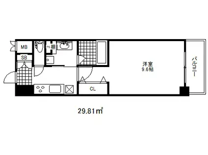 マーベラス アイ(1K/7階)の間取り写真