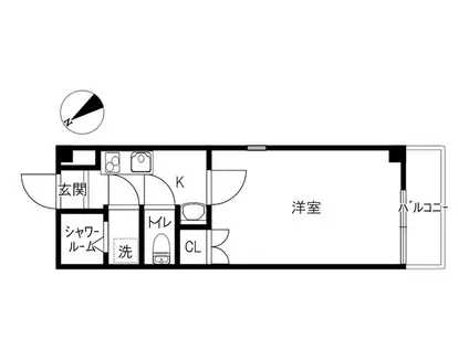 ワイド105(1K/2階)の間取り写真