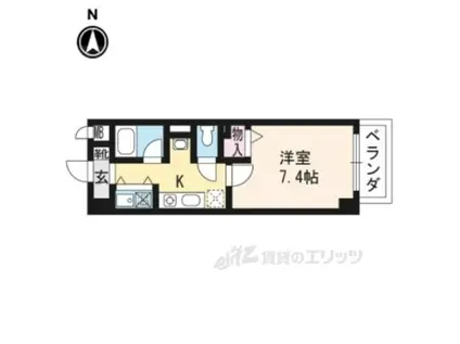 AKATSUKIⅡ(1K/6階)の間取り写真