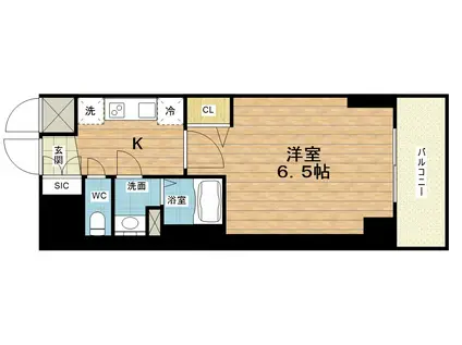 CITY LUX NAMBA サウス(1K/4階)の間取り写真