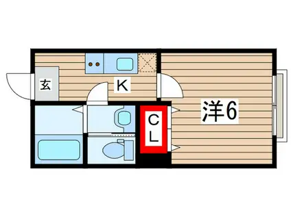 フォルビテッツァ星久喜(1K/1階)の間取り写真