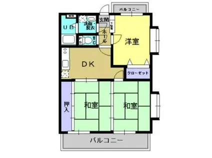 エスポワールB(3DK/3階)の間取り写真