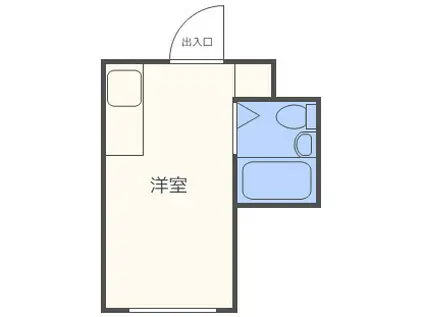 昭和グランドハイツ恵美須(ワンルーム/5階)の間取り写真