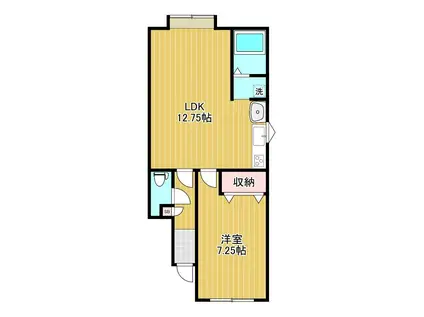 アルティメット(1LDK/2階)の間取り写真