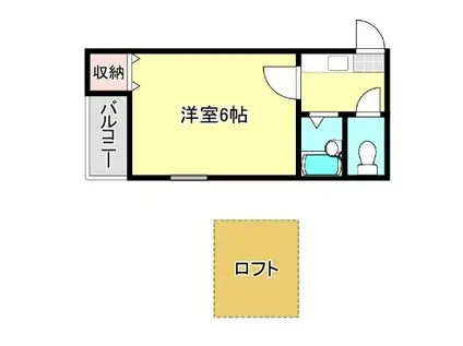 新日本パレス 前原駅前(1K/1階)の間取り写真