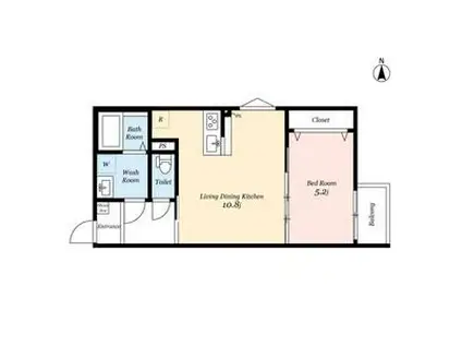 COCON GRANDJOUR 武庫之荘西(1LDK/1階)の間取り写真