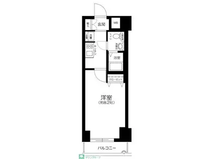 ヴェルステージ秋葉原イースト(1K/4階)の間取り写真