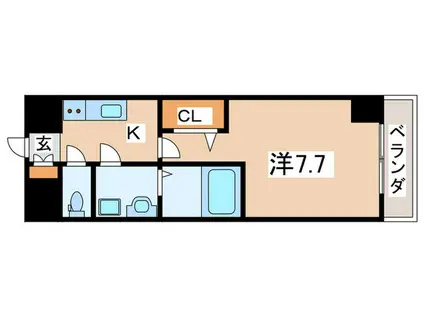 シエテ立花駅前(1K/5階)の間取り写真