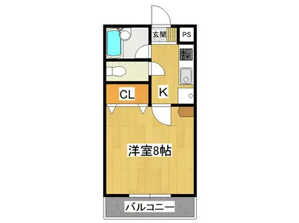 RCA-I(1K/4階)の間取り写真