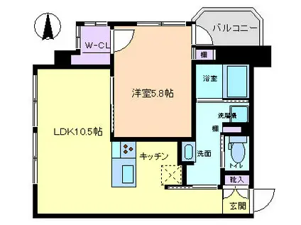 コーポモントレー(1LDK/2階)の間取り写真