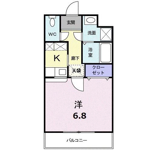 プレジデント姪浜駅前(1K/10階)の間取り写真