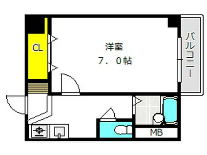 メゾンコウエイ(1K/9階)の間取り写真