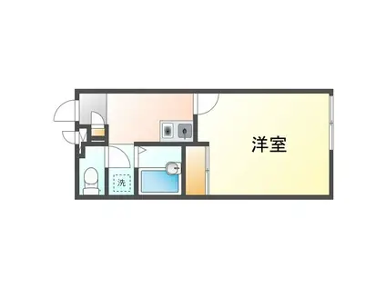 レオパレスNAKAMURA(1K/1階)の間取り写真