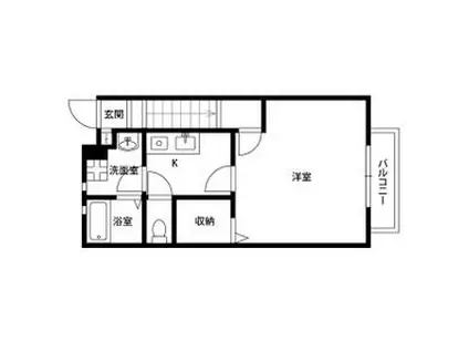 アスピリアヴィータ大美野(1K/2階)の間取り写真