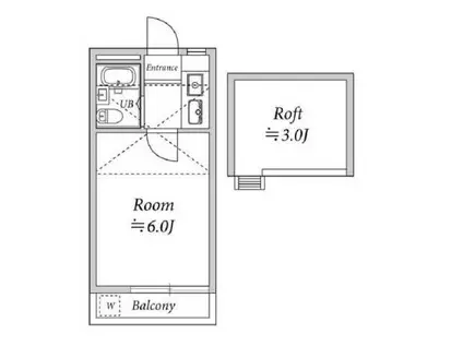 シティハイツ(1K/2階)の間取り写真