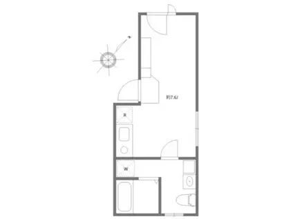 コルク本駒込(ワンルーム/1階)の間取り写真