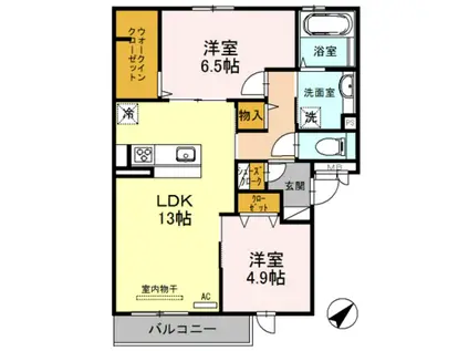 アークヨサミ(2LDK/3階)の間取り写真