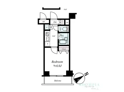 ロアール早稲田大学前弐番館(1K/5階)の間取り写真