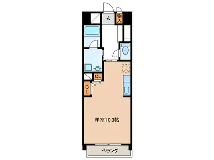 G・EXCEED(ワンルーム/5階)の間取り写真