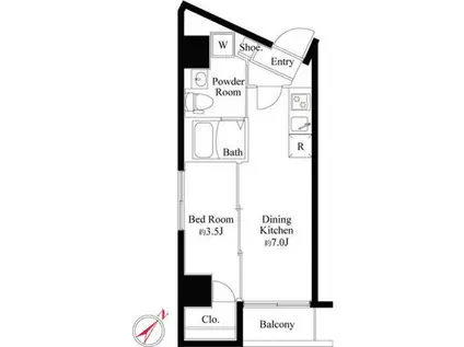 レーヴ スカイツリー 押上(1DK/5階)の間取り写真