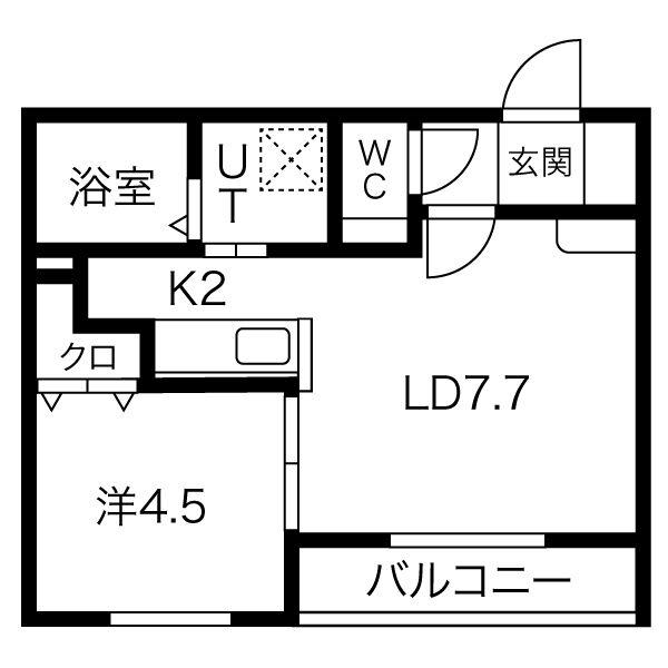 LAPIS LAZULI (1LDK/3階)の間取り写真