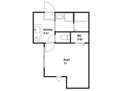 辻半荘 ツジハンソウ(1K/1階)の間取り写真