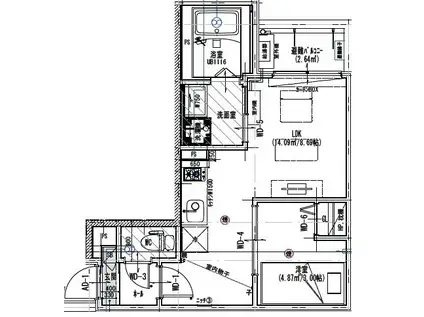 JACK KOYOII(1LDK/1階)の間取り写真