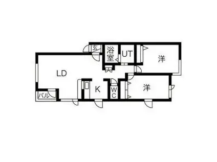 カーサファミリア白石(2LDK/3階)の間取り写真