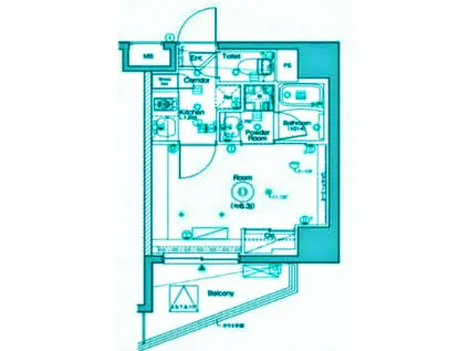 シーフォルム西大井(1K/5階)の間取り写真