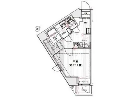 ライズ中野松が丘(1K/1階)の間取り写真