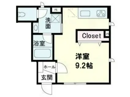 マイレジデンスII(ワンルーム/1階)の間取り写真