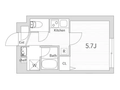 エマーブル経堂(1K/1階)の間取り写真