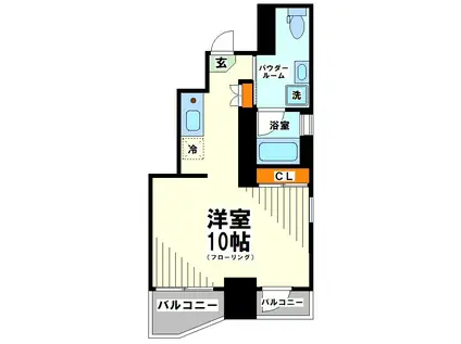 ラ・カルマ 当店専任物件(1K/4階)の間取り写真