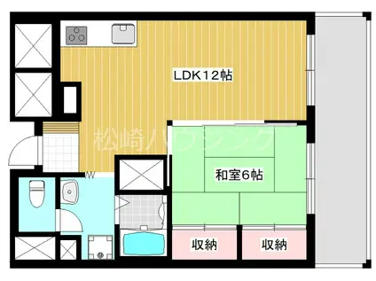 パシフィック中野(1LDK/6階)の間取り写真