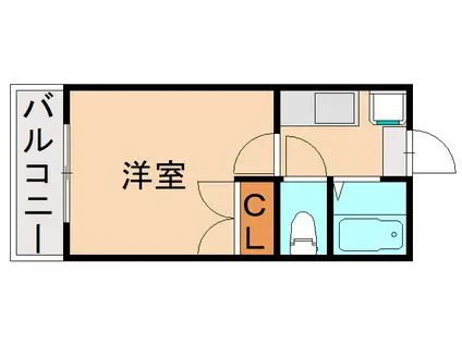 レジデンス牟田(1K/1階)の間取り写真