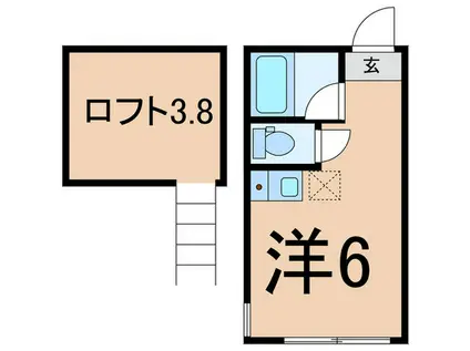 西横浜ドレスデン(ワンルーム/1階)の間取り写真