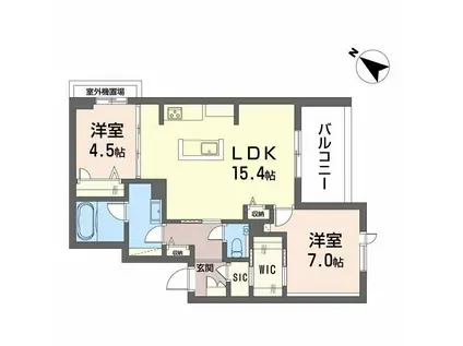 シャーメゾン 新屋敷 PREMIUM A(2LDK/3階)の間取り写真