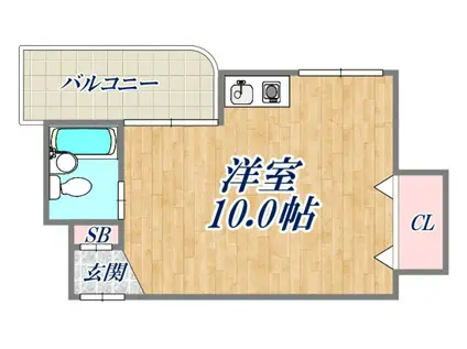 グレイスマンション2番館(ワンルーム/5階)の間取り写真