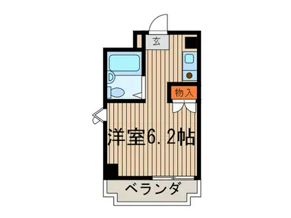 アネックス府中第II(ワンルーム/4階)の間取り写真