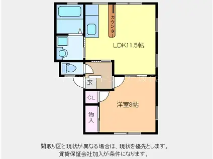 サンライフさくら(1LDK/1階)の間取り写真