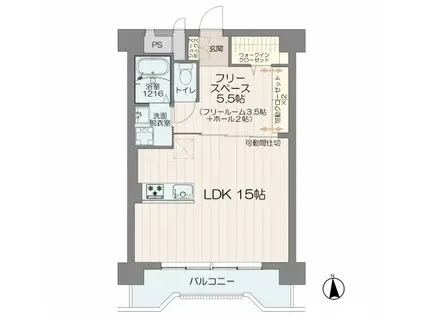 ULYSIS EN FAMILLE(1LDK/7階)の間取り写真
