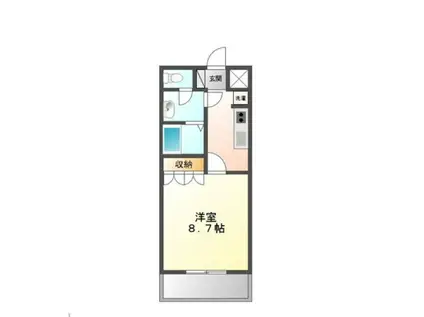 スイートオアシス(1K/2階)の間取り写真